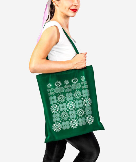 Bavlnená taška Východ zelená 2