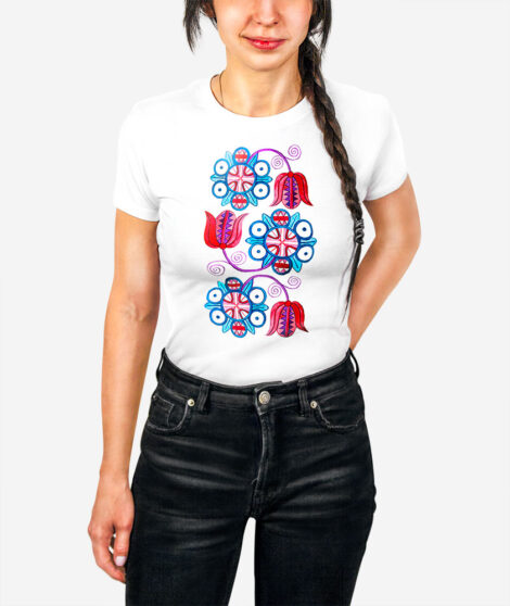 Dámske tričko Červeň a Modraň