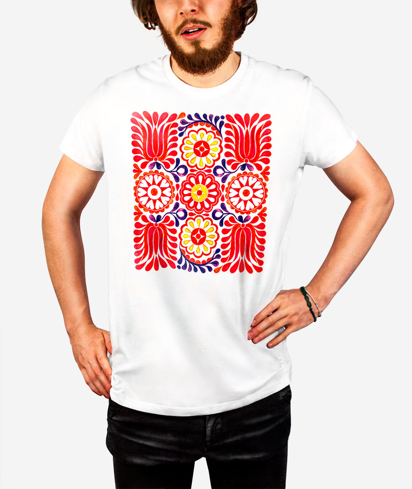 Panske tricko V zahrade tulipanov 1