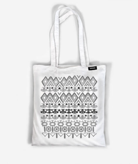 Bavlnená taška Sever biela 1