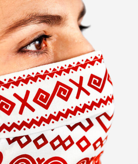 Bavlnené rúško Červené Čičmany 2