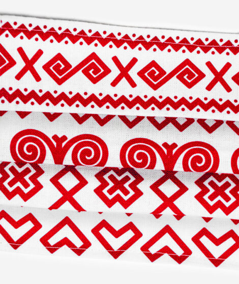 Bavlnené rúško Červené Čičmany 3