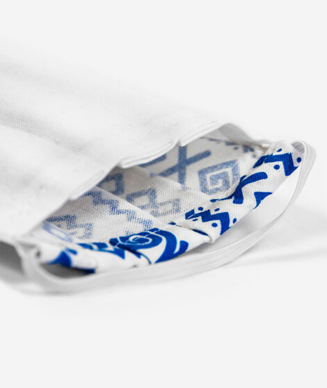 Bavlnené rúško Modré Čičmany 5