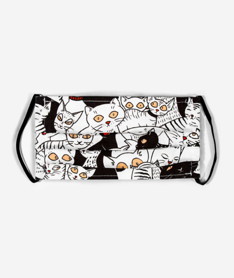 Bavlnené rúško Mačky 1