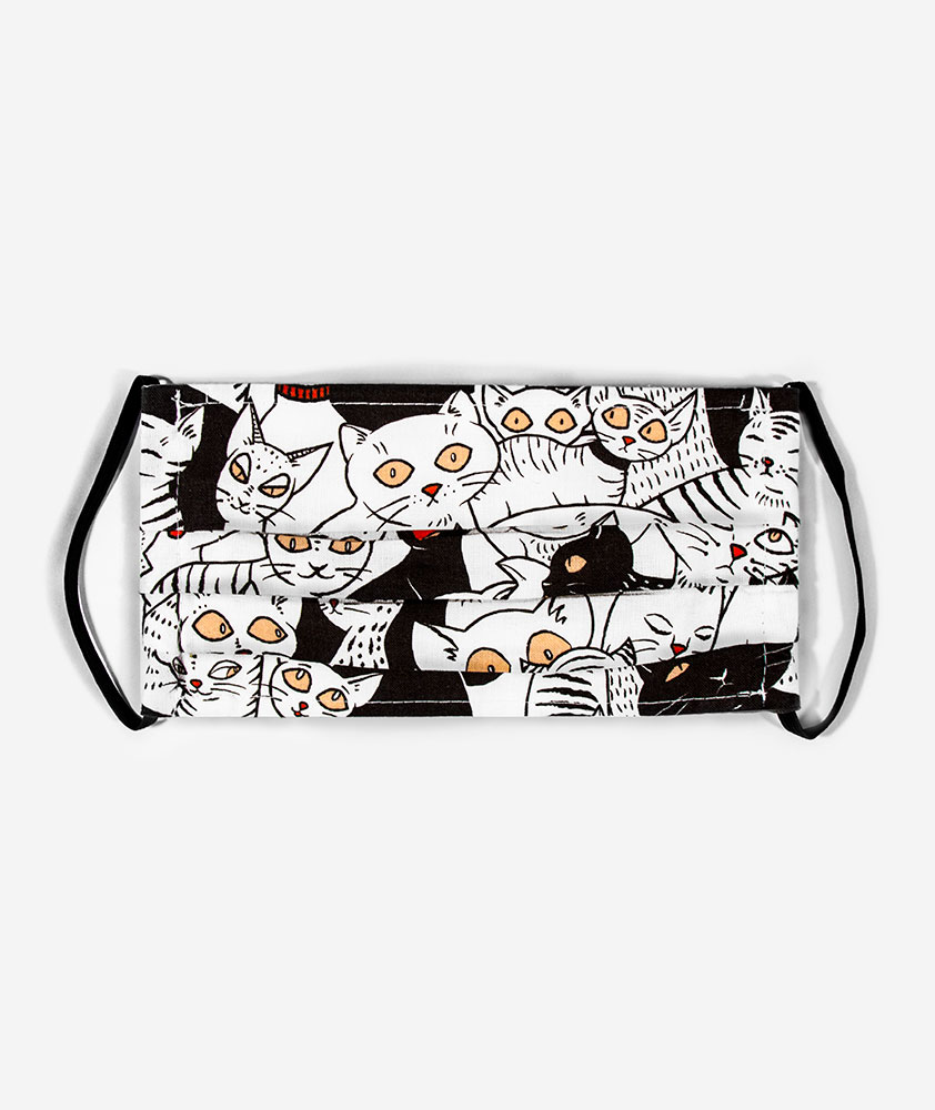 Bavlnené rúško Mačky 1