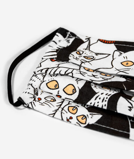Bavlnené rúško Mačky 2