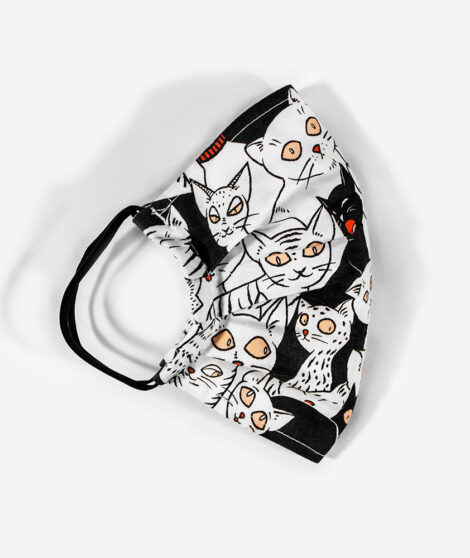 Bavlnené rúško Mačky 4