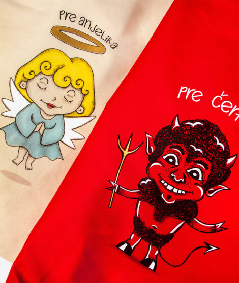 Mikulášske vaky na dobroty s Anjelikom a Čertíkom