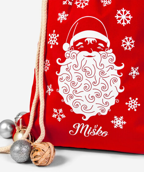 Mikulášsky vak červený 2