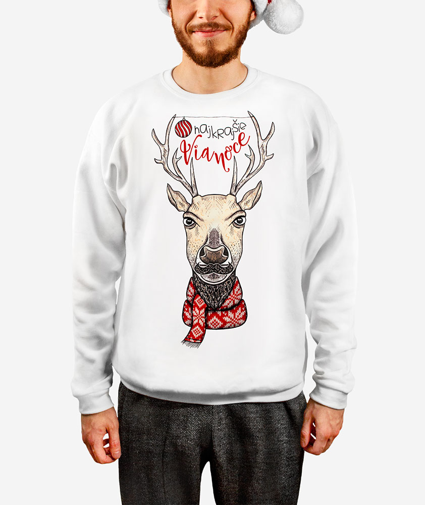 Pánska vianočná mikina so Sobom 4