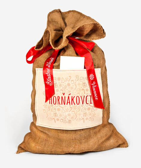 Vianočné vrece na darčeky - béžové 1