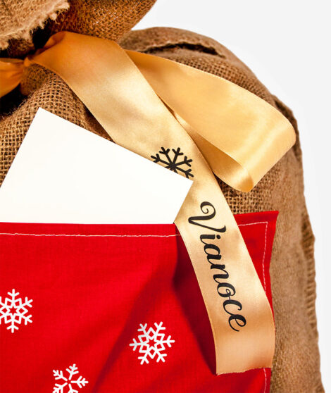 Vianočné vrece na darčeky - červené 2