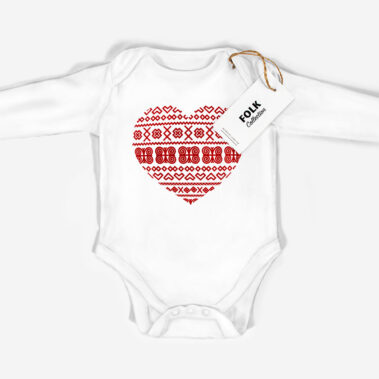 Detské bodyčko Čičmanské srdce 1