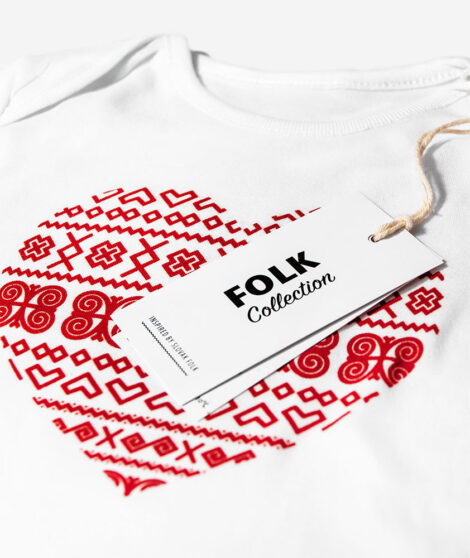 Detské bodyčko Čičmanské srdce 4