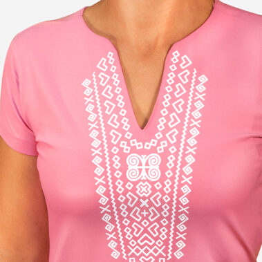 Ružové folklórne tričko Čičmany