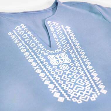 Modré folklórne tričko Čičmany