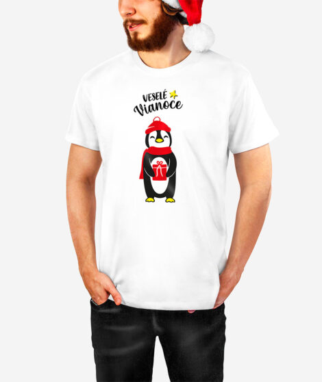 Vianočné-kolekcia-pre-celú-rodinu---Tučniaky-(pánske-tričko)-2