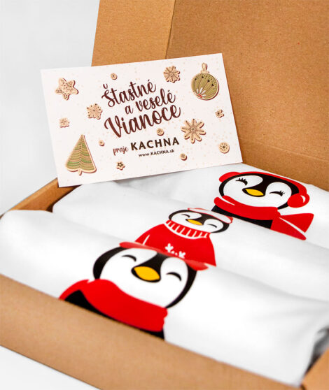 Vianočné-tričká---Tučniaky