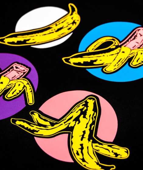 Bavlnený-batoh-4-fázy-života-Warholovho-banánu-5-banány