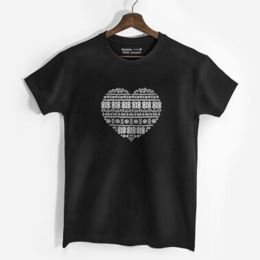 Pánske-tričko-Čičmanské-srdce-(čierne)-1