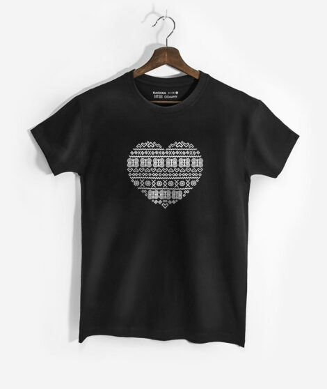Pánske-tričko-Čičmanské-srdce-(čierne)-1