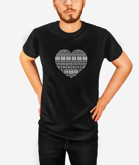 Pánske-tričko-Čičmanské-srdce-(čierne)-2