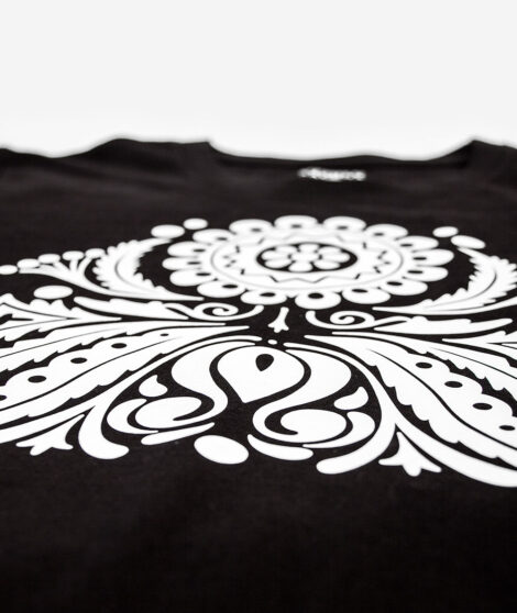 Tričko Biely kvet - folklórny vzor