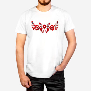 Pánske biele tričko Trenčianske kvietky